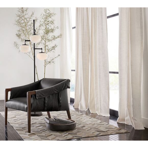 Pottery Barn Emery Linen Curtains 50" W x 84" L Light Filtering Pair 2 Ivory - Picture 1 of 13